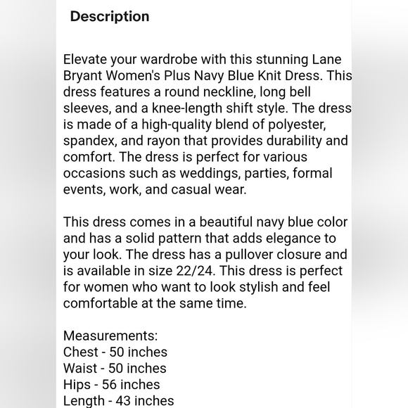 EC Lane Bryant Fit & Flare Bell Sleeve Midi Dress - Picture 14 of 14